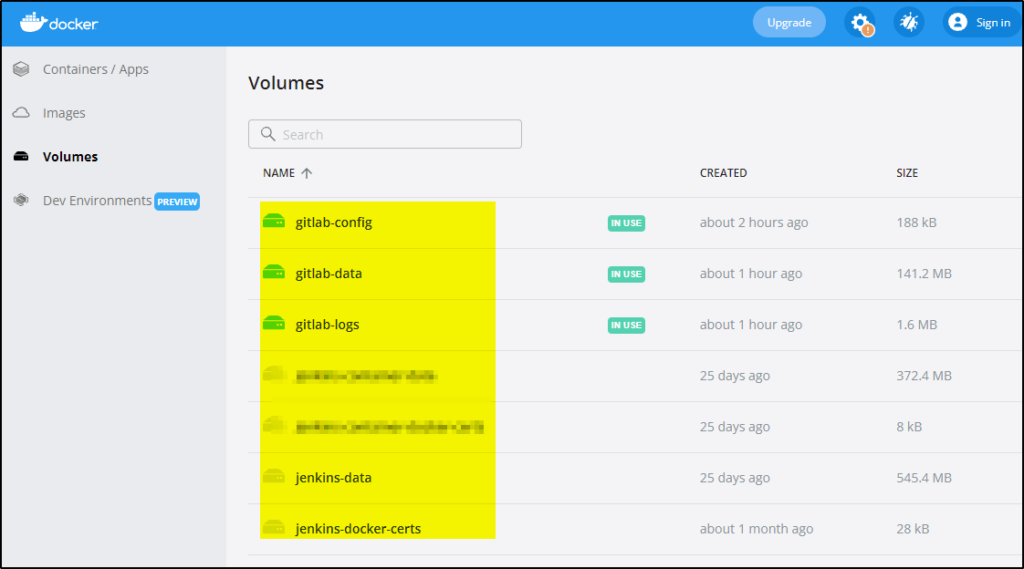 How to start Jenkins, GitLab and Bitbucket containers in Dockerdesktop